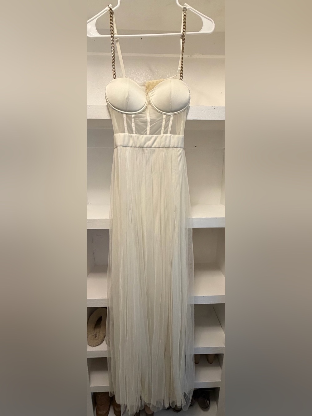 Windsor Ivory Mesh Maxi Skirt